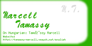 marcell tamassy business card